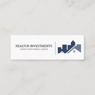 Architectural Construction Real Estate Logo Mini Business Card