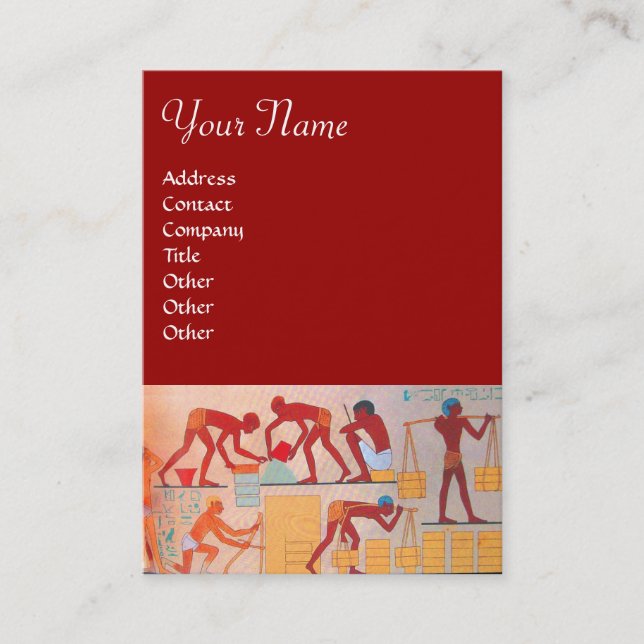 ARCHITECTURAL CONSTRUCTION red yellow orange Business Card (Front)