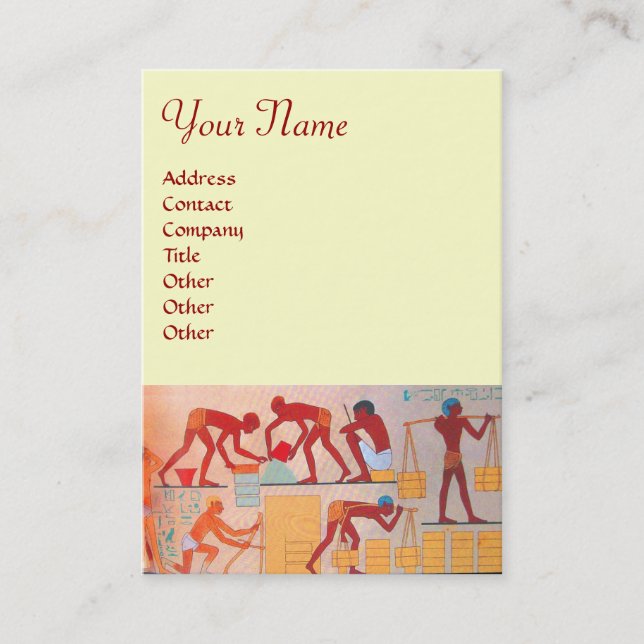 ARCHITECTURAL CONSTRUCTION white red yellow Business Card (Front)