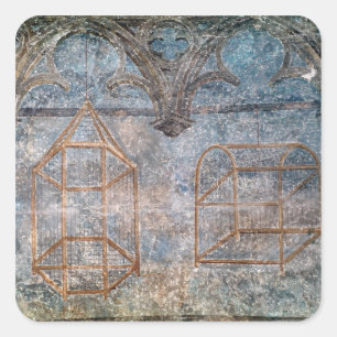 Architectural details from Pope's bedroom Square Sticker