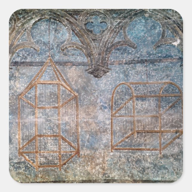 Architectural details from Pope's bedroom Square Sticker (Front)