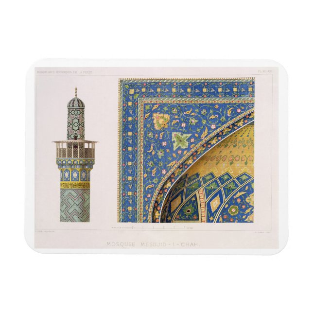 Architectural Details from the Mesdjid-i-Shah, Isf Magnet (Horizontal)