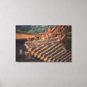 Architectural details in the Forbidden City, Canvas Print