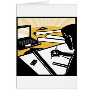 architectural draftsman at work drafting architect