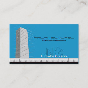 Architectural Engineering Blue Business Cards