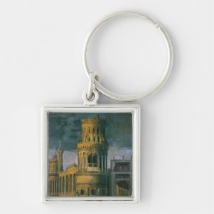 Architectural fantasy key ring