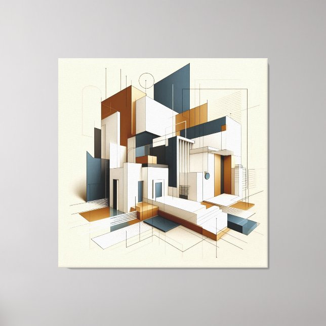 Architectural Form Study Canvas Print (Front)