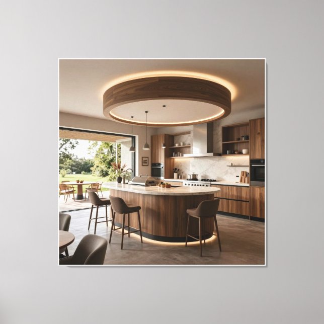 Architectural Harmony: Indoor-Outdoor Flow Canvas Print (Front)