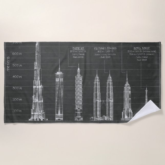 Architectural Heights Beach Towel (Front)