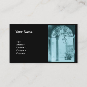 ARCHITECTURAL INTERIOR ,IRON DOOR Black Teal Blue Business Card