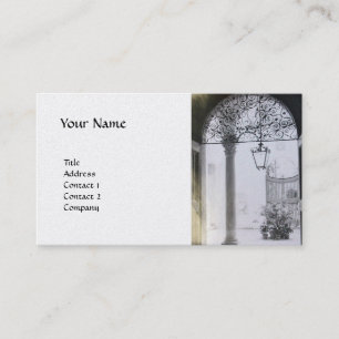 ARCHITECTURAL INTERIOR WITH DOORS White Pearl Business Card