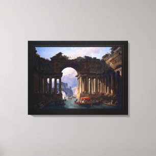 Architectural Landscape With A Canal Canvas Print