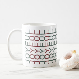 Architectural Line Art Nordic Xmas Joyful Coffee Mug