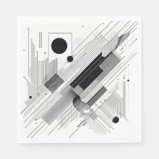 Architectural Line Matrix Napkin