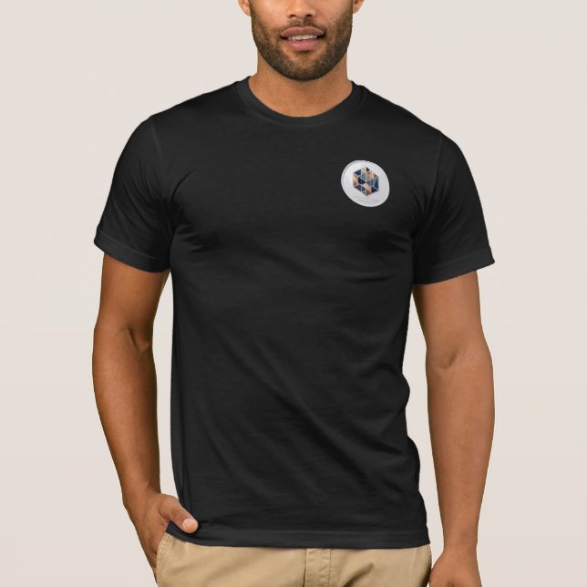 Architectural Minimalism | Premium Geometric Black T-Shirt (Front)