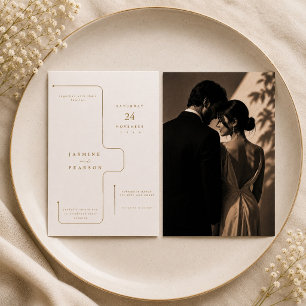 Architectural Minimalist Wedding Invitation 