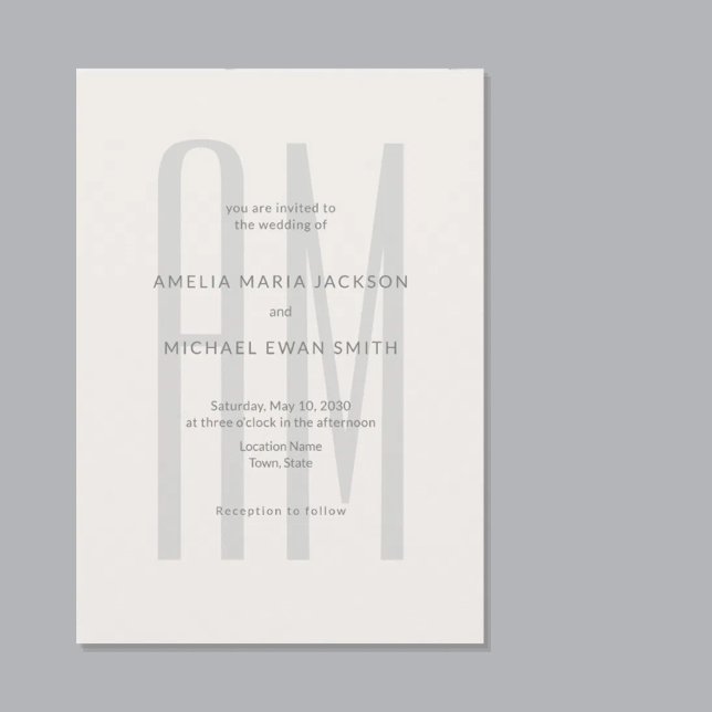 Architectural Monogram Minimal  Invitation (Creator Uploaded)
