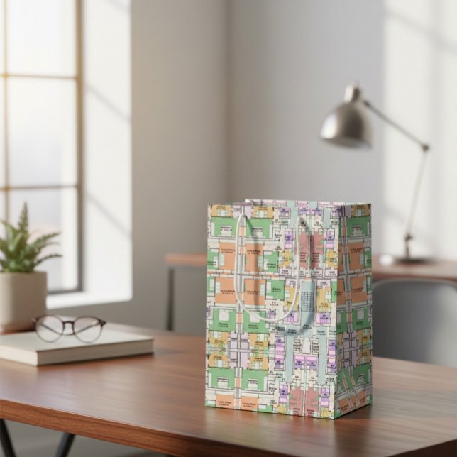 Architectural Multistory Building Floor Layout  Medium Gift Bag (Creator Uploaded)