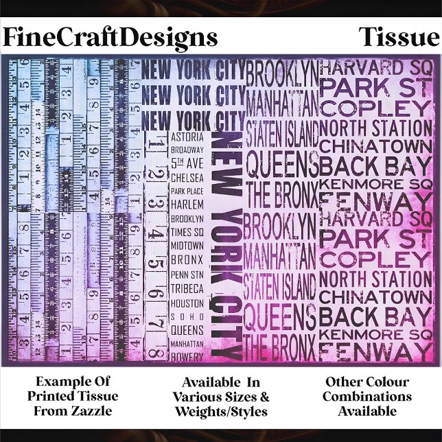 Architectural New York Typography FB5 Decoupage Tissue Paper (Creator Uploaded)