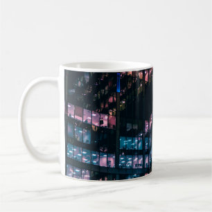 ARCHITECTURAL PHOTOGRAPHY OF BUILDING WITH PEOPLE COFFEE MUG