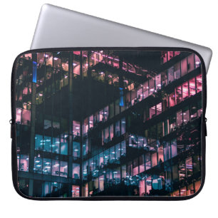 ARCHITECTURAL PHOTOGRAPHY OF BUILDING WITH PEOPLE LAPTOP SLEEVE