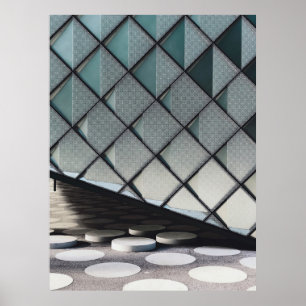 Architectural photography of concrete wall poster