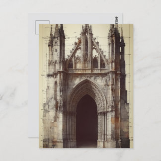 Architectural Portal Sketch Postcard