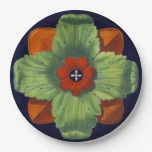 Architectural Rosette No. 4 Paper Plate