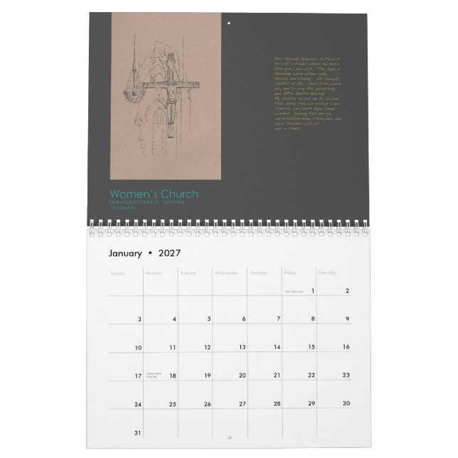 Architectural Sketches Calendar 2012 by Janejira (Jan 2027)