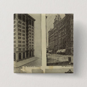 Architectural solidity in Portland, Oregon 15 Cm Square Badge