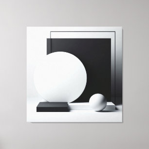 Architectural Stillness in Monochrome Canvas Print