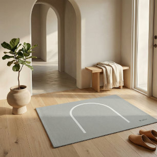 Architectural Stone Grey Arch Japandi Style Modern Doormat