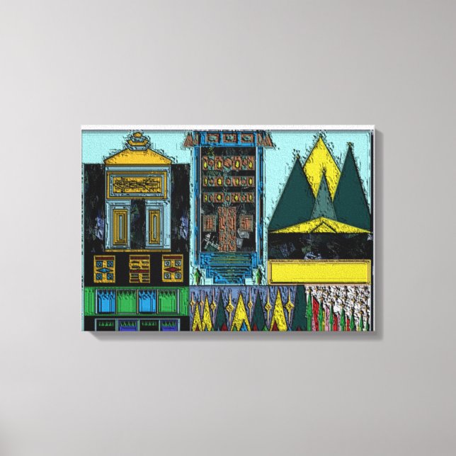 architectural structure in stretched print canvas (Front)