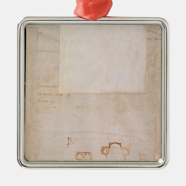 Architectural Study with Notes Metal Tree Decoration (Front)