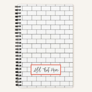 Architectural Subway Tile Modern Classic Designer Notebook