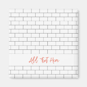 Architectural Subway Tile Modern Classic Own Text Magnet