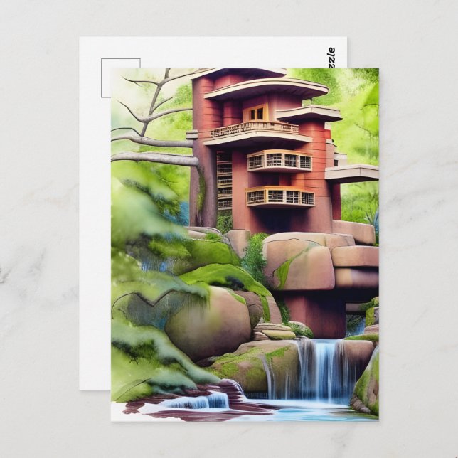 Architectural Tree House Digital Art Postcard (Front/Back)