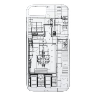 architectural wireframe floor plan Case-Mate iPhone case