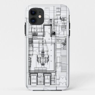 Architectural wireframe phone case