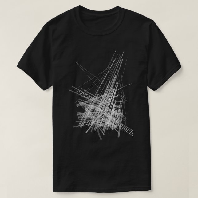 Architecture Abstract Geometric Design graphic lin T-Shirt (Design Front)