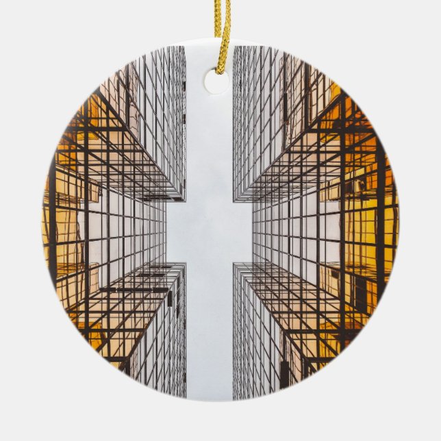 Architecture Cross Ceramic Tree Decoration (Front)