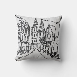 Architecture   Dinan, Brittany, France Cushion