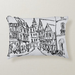 Architecture   Dinan, Brittany, France Decorative Cushion