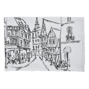 Architecture   Dinan, Brittany, France Pillowcase