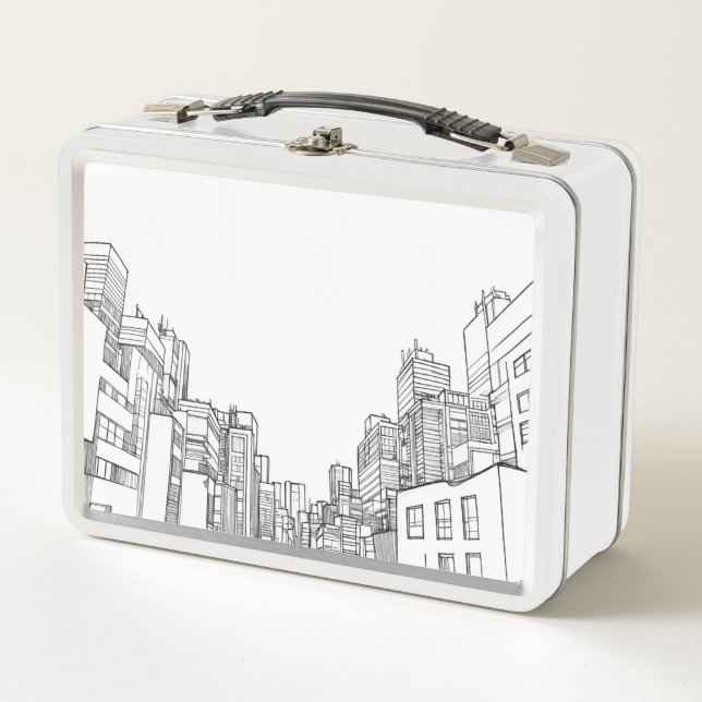 Architecture Drawing Metal Lunch Box (Front)