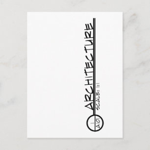Architecture Drawing Title Postcard (dark)