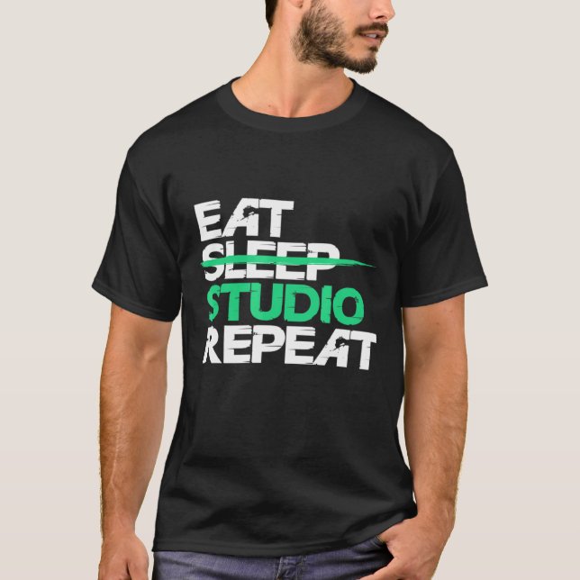 Architecture Eat Sleep Studio Repeat Architect T-Shirt (Front)