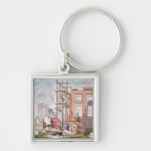 Architecture, from a series of four illustrating t key ring