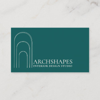 Architecture Geometry Interior Designer green Business Card