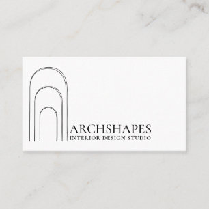 Architecture Geometry Interior Designer white Business Card